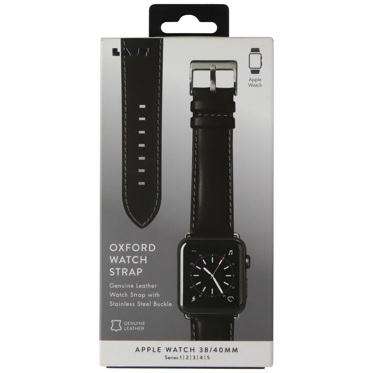 LAUT Oxford Watch Strap for Apple Watch Series 5/4/3/2/1 38MM/40MM - Black Smart Watch Accessories - Watch Bands Laut - Simple Cell Bulk Wholesale Pricing - USA Seller