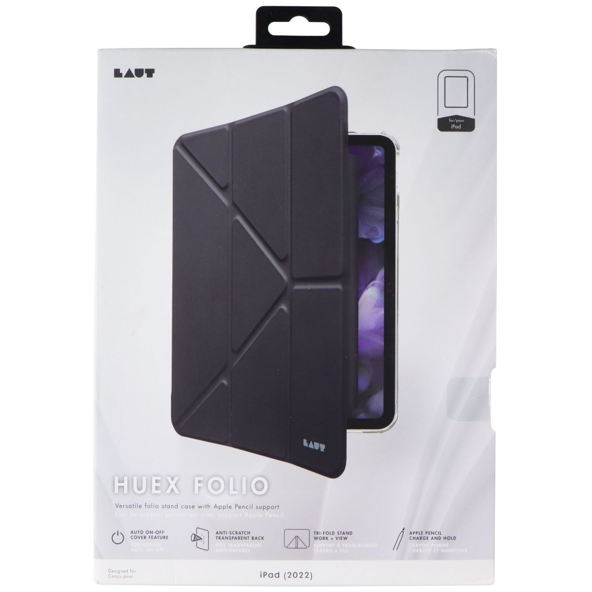 LAUT Huex Folio Stand Case for Apple iPad 10.9-in 10th/11th Gen (2022/25) - Navy iPad/Tablet Accessories - Cases, Covers, Keyboard Folios Laut - Simple Cell Bulk Wholesale Pricing - USA Seller