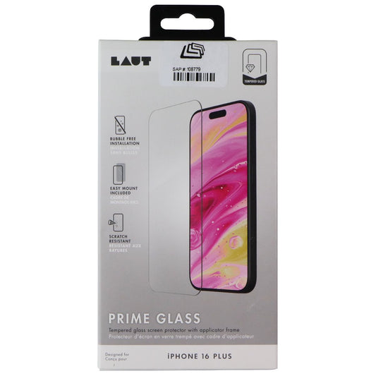 Laut Prime Glass Tempered Glass Screen Protector for Apple iPhone 16 Plus Cell Phone - Screen Protectors Laut - Simple Cell Bulk Wholesale Pricing - USA Seller