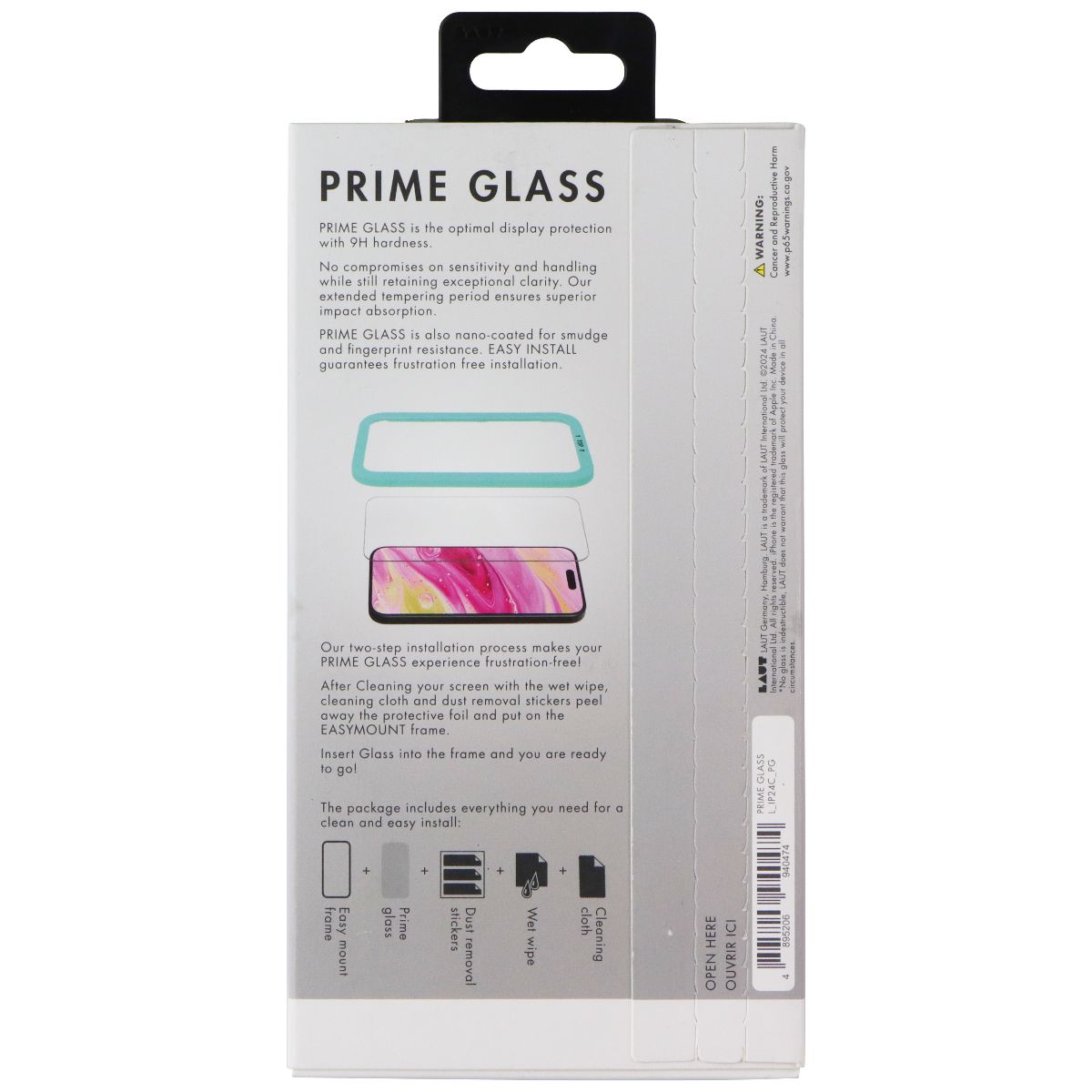 Laut Prime Glass Tempered Glass Screen Protector for Apple iPhone 16 Plus Cell Phone - Screen Protectors Laut - Simple Cell Bulk Wholesale Pricing - USA Seller