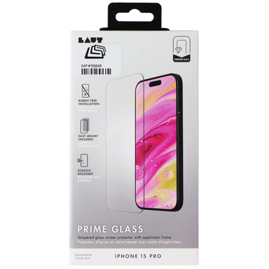 LAUT Prime Glass Tempered Glass Screen Protector for Apple iPhone 15 Pro Cell Phone - Screen Protectors Laut - Simple Cell Bulk Wholesale Pricing - USA Seller