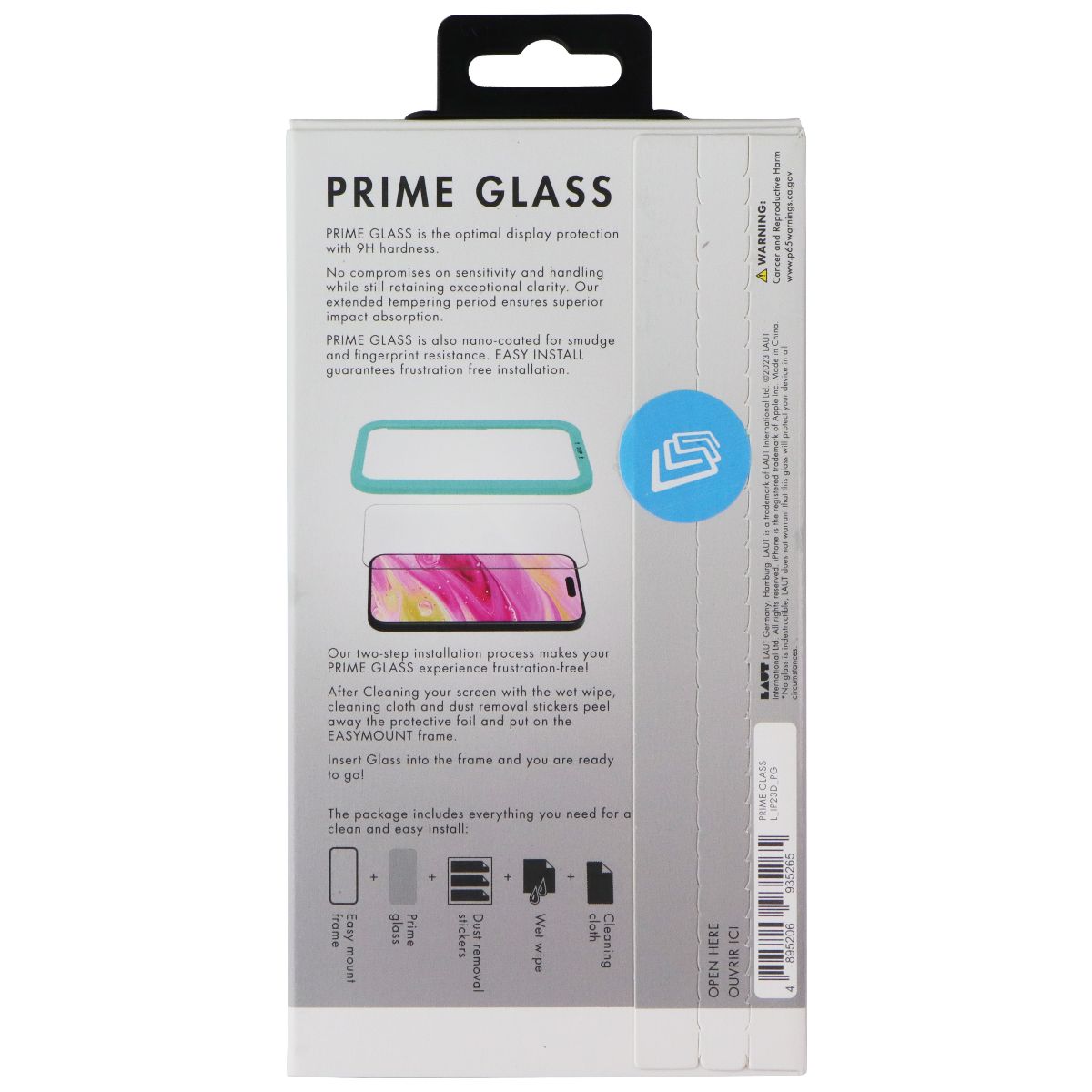 LAUT Prime Glass Tempered Glass Screen Protector for Apple iPhone 15 Pro Max Cell Phone - Screen Protectors Laut - Simple Cell Bulk Wholesale Pricing - USA Seller