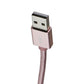 LBT (7-Foot) USB-A to Lightning 8-Pin Braided Data Sync Cable - Rose Gold Cell Phone - Cables & Adapters LBT - Simple Cell Bulk Wholesale Pricing - USA Seller