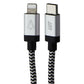 LBT (7-Ft) USB-C to Lightning 8-Pin Braided Charge Cable - Silver/White/Black Cell Phone - Cables & Adapters LBT - Simple Cell Bulk Wholesale Pricing - USA Seller