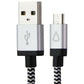 LBT 4FT Braided USB-A to Micro USB Cable - Black/White Cell Phone - Cables & Adapters LBT - Simple Cell Bulk Wholesale Pricing - USA Seller