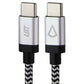 LBT (7-Foot) USB-C to USB-C Braided Charge/Sync Cable - Silver/White/Black Cell Phone - Cables & Adapters LBT - Simple Cell Bulk Wholesale Pricing - USA Seller