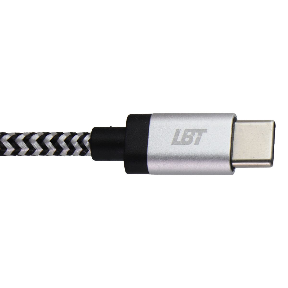 LBT (7-Foot) USB-C to USB-C Braided Charge/Sync Cable - Silver/White/Black Cell Phone - Cables & Adapters LBT - Simple Cell Bulk Wholesale Pricing - USA Seller