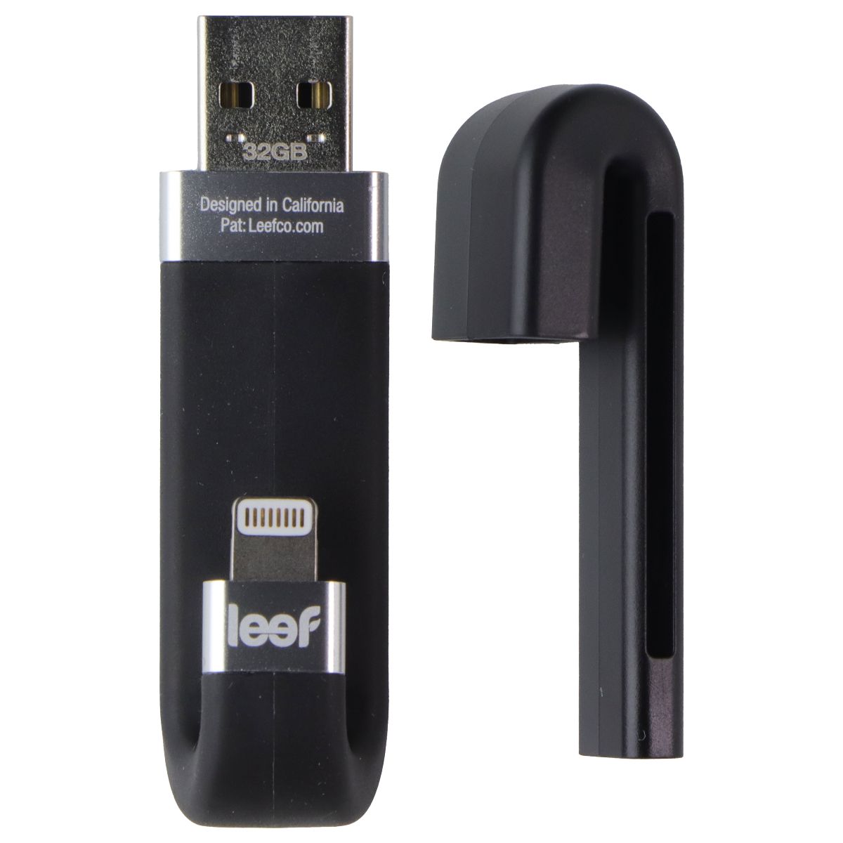 Leef iBridge Mobile Memory Flash Drive w/ Lightning 8-Pin / USB-A - 32GB Black iPad/Tablet Accessories - Memory Card & USB Adapters Leef - Simple Cell Bulk Wholesale Pricing - USA Seller