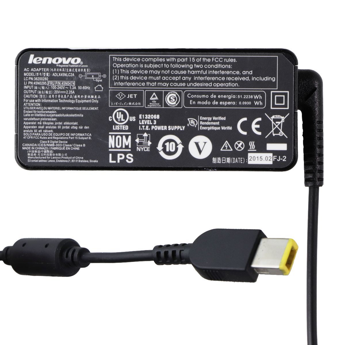 Lenovo 45W AC Adapter OEM Wall Charger / Power Supply (ADLX45NLC2A) Computer Accessories - Laptop Power Adapters/Chargers Lenovo - Simple Cell Bulk Wholesale Pricing - USA Seller