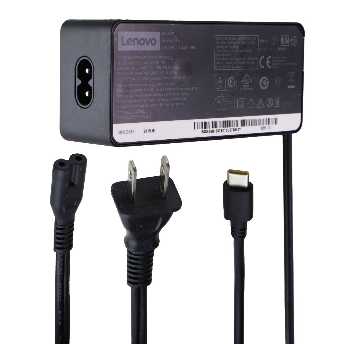 Lenovo 65W AC Adapter OEM Wall Charger/ Power Supply (ADLX65YDC2D) Computer Accessories - Laptop Power Adapters/Chargers Lenovo - Simple Cell Bulk Wholesale Pricing - USA Seller