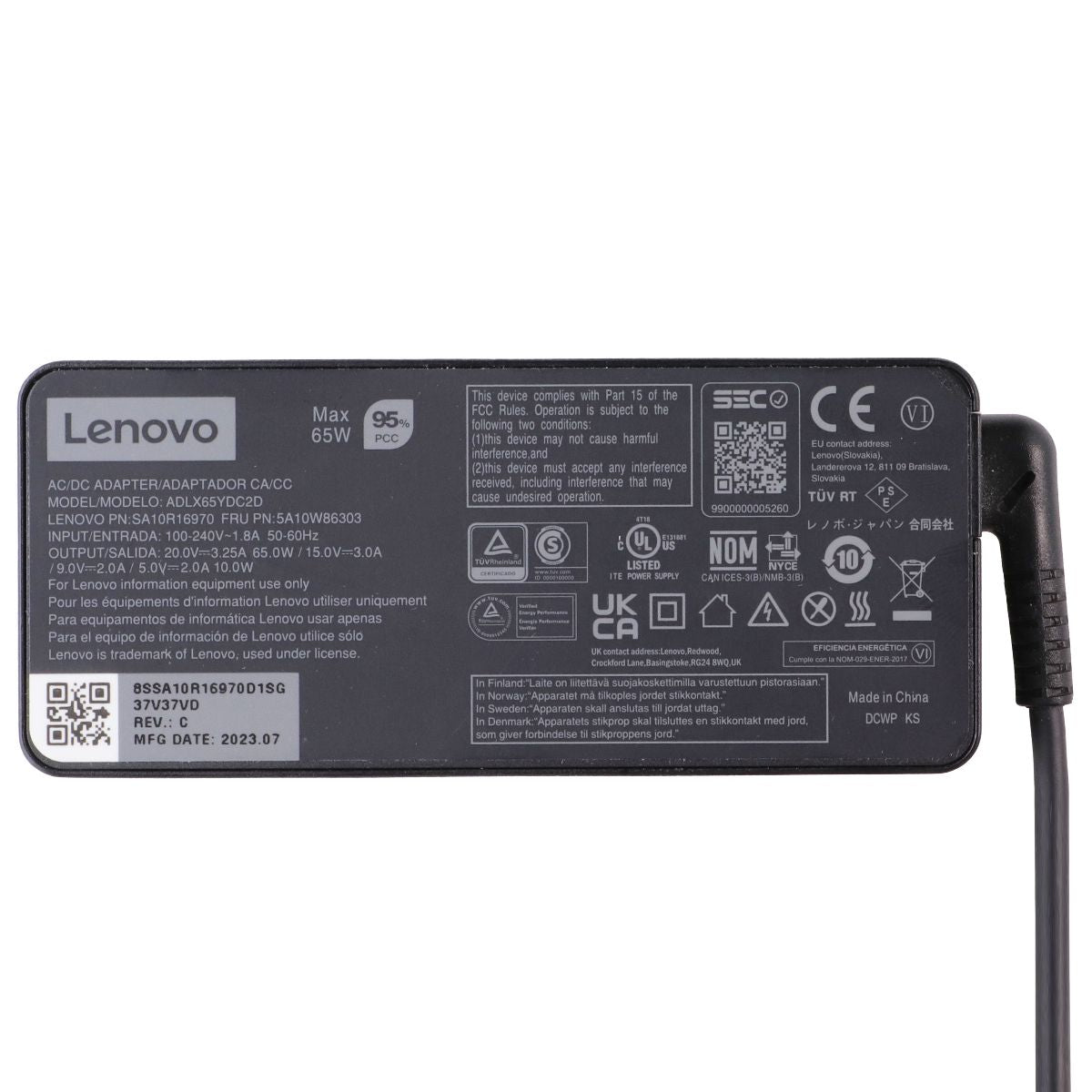 Lenovo 65W AC Adapter OEM Wall Charger/ Power Supply (ADLX65YDC2D) Computer Accessories - Laptop Power Adapters/Chargers Lenovo - Simple Cell Bulk Wholesale Pricing - USA Seller