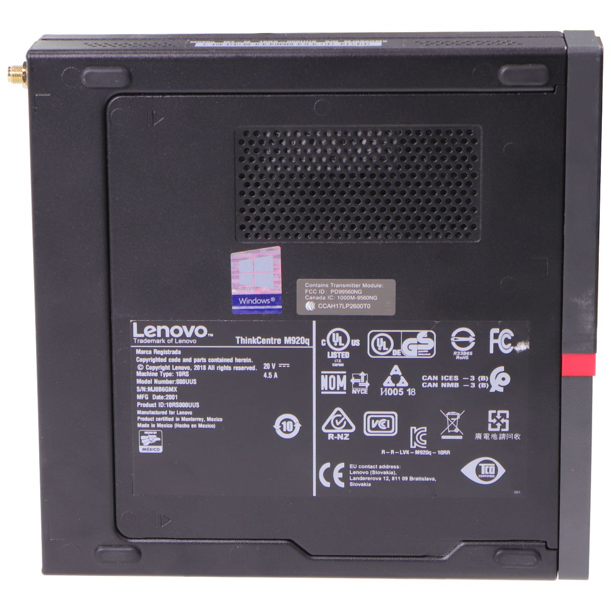 Lenovo Thinkcentre M920Q Desktop 000UUS i7-8700T / 512GB / 8GB RAM / 10 Pro PC Desktops & All-In-Ones Lenovo - Simple Cell Bulk Wholesale Pricing - USA Seller