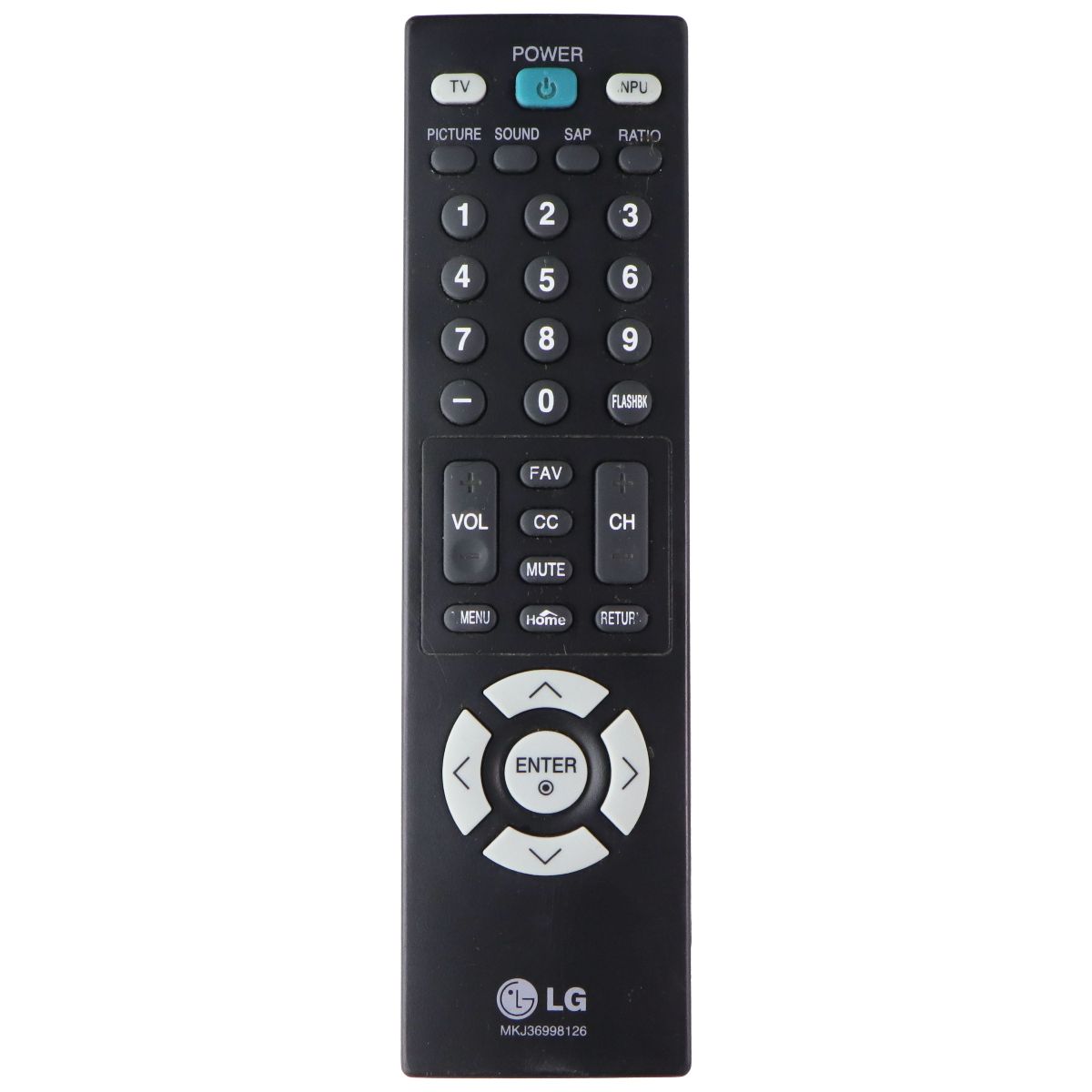 LG TV Remote Control (MKJ36998126) - Black TV, Video & Audio Accessories - Remote Controls LG - Simple Cell Bulk Wholesale Pricing - USA Seller