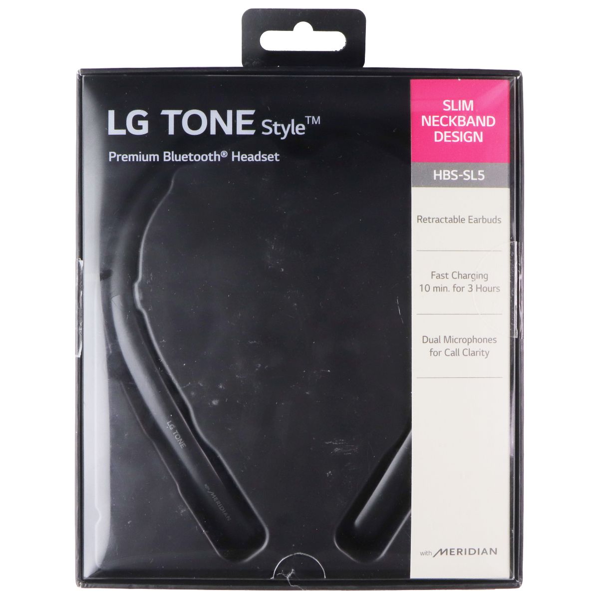 LG TONE Style HBS-SL5 Bluetooth Wireless Stereo Headset - Black Portable Audio - Headphones LG - Simple Cell Bulk Wholesale Pricing - USA Seller