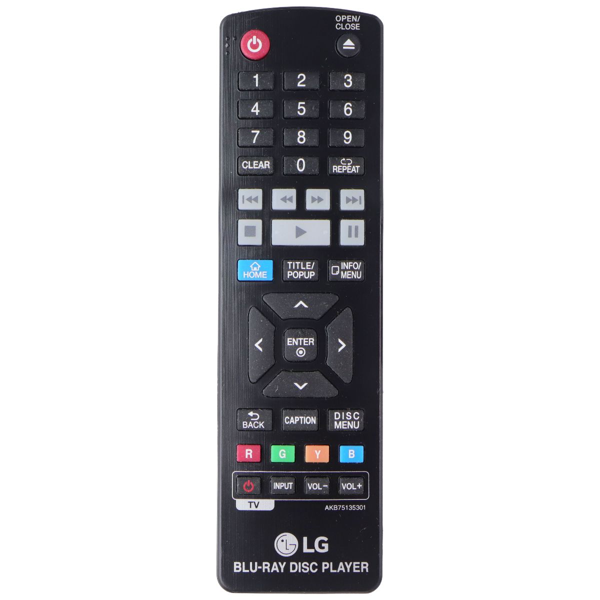 LG Remote Control (AKB75135301) for Select LG Blu-Ray Players - Black TV, Video & Audio Accessories - Remote Controls LG - Simple Cell Bulk Wholesale Pricing - USA Seller