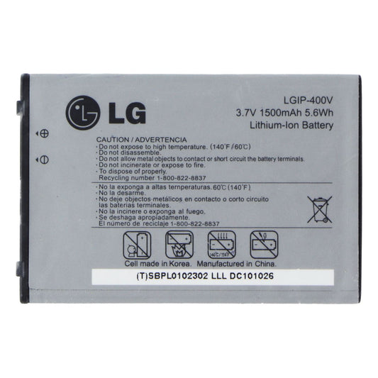 Replacement LG (3.7V/1500mAh) Cell Phone Li-Ion Battery - (LGIP-400V) Cell Phone - Batteries LG    - Simple Cell Bulk Wholesale Pricing - USA Seller