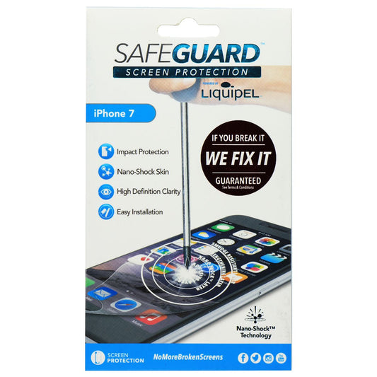 Liquipel SafeGuard Screen Protector for Apple iPhone 7 - Clear Cell Phone - Screen Protectors Liquipel - Simple Cell Bulk Wholesale Pricing - USA Seller