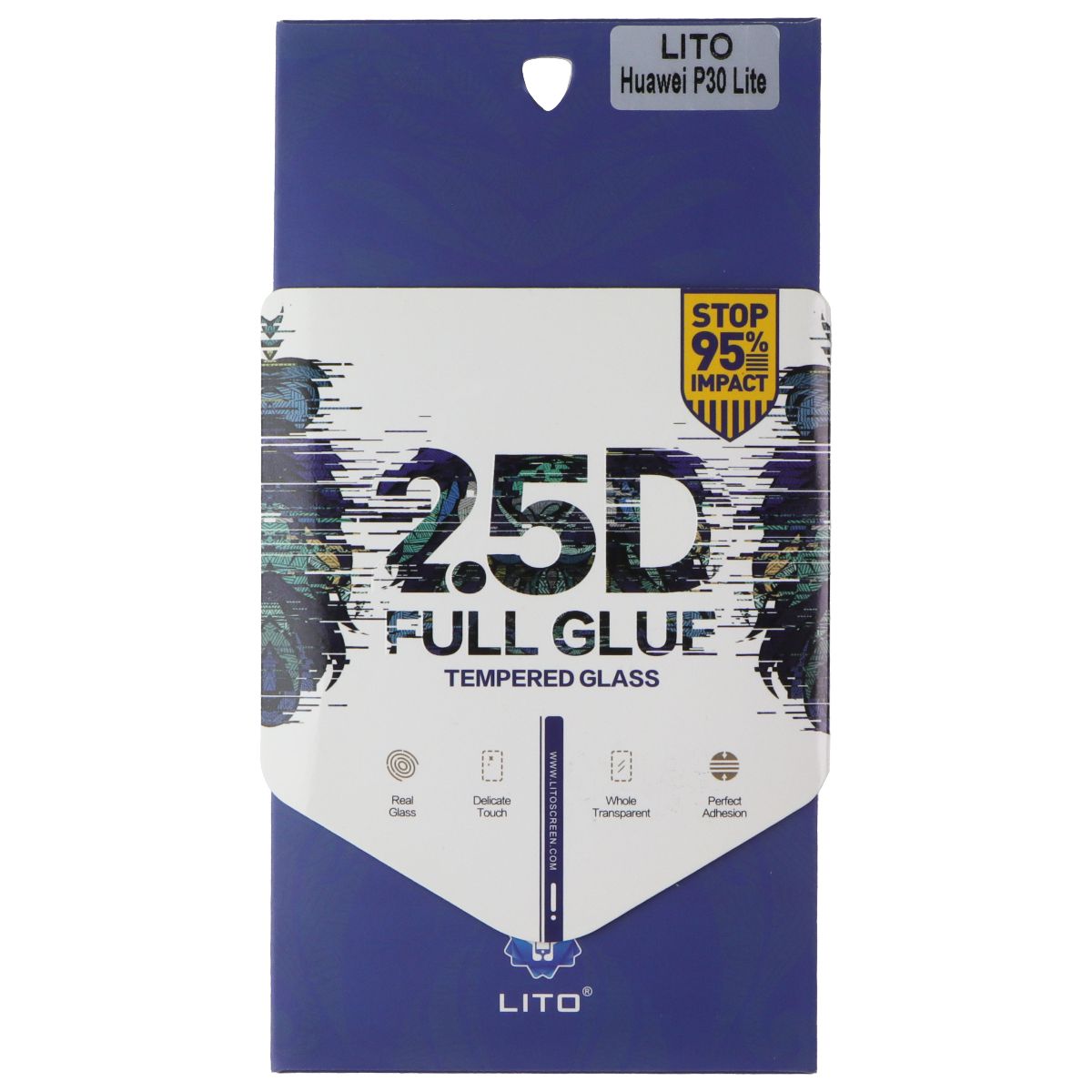 LITO 2.5D Full Glue Tempered Glass Screen Protector for Huawei P30 Lite Cell Phone - Screen Protectors LITO - Simple Cell Bulk Wholesale Pricing - USA Seller