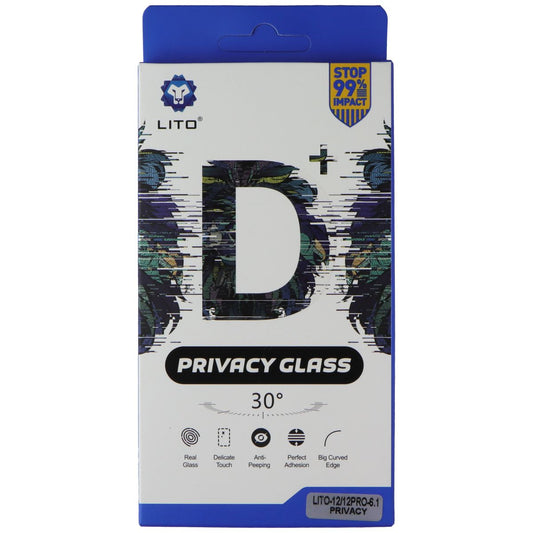 LITO D+ Privacy Glass Screen Protector for iPhone 12 and 12 Pro - Privacy 2 Pack Cell Phone - Screen Protectors LITO - Simple Cell Bulk Wholesale Pricing - USA Seller