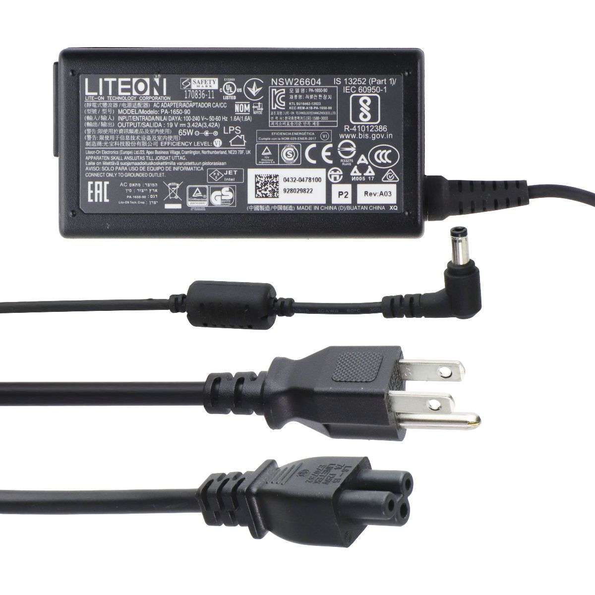 LITE-ON (19V/3.42A) AC Adapter Power Supply - Black (PA-1650-90) Multipurpose Batteries & Power - Multipurpose AC to DC Adapters Lite-On - Simple Cell Bulk Wholesale Pricing - USA Seller