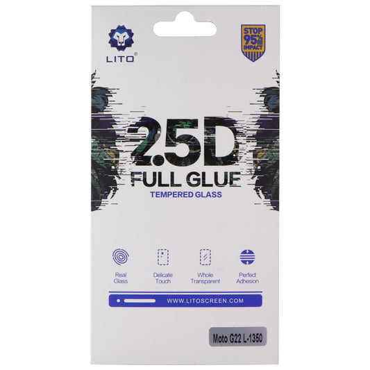 LITO 2.5D Full Glue Tempered Glass Screen Protector for Motorola Moto G22