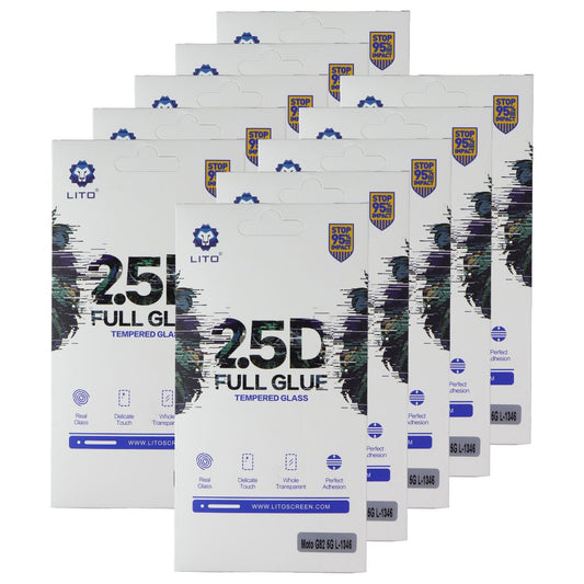 LITO 2.5D Full Glue Tempered Glass for Motorola Moto G82 5G - 10 Pack Cell Phone - Screen Protectors LITO - Simple Cell Bulk Wholesale Pricing - USA Seller