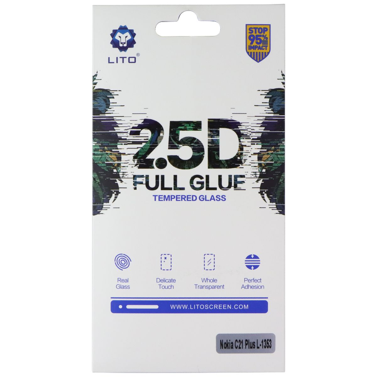 LITO 2.5D Full Glue Tempered Glass Screen Protector for Nokia C21 Plus Cell Phone - Screen Protectors LITO - Simple Cell Bulk Wholesale Pricing - USA Seller