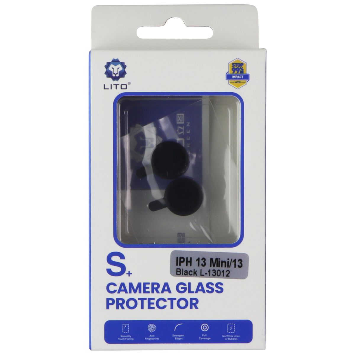LITO S+ Camera Glass Protector for Apple iPhone 13/13 Mini - Black (L-13012) Cell Phone - Screen Protectors LITO - Simple Cell Bulk Wholesale Pricing - USA Seller