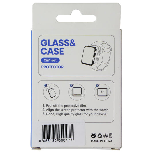 Lito S+ Glass & Case (2 in 1 Set) for Apple Watch Series 7 (41mm) - Black Smooth Smart Watch Accessories - Smart Watch Cases LITO - Simple Cell Bulk Wholesale Pricing - USA Seller