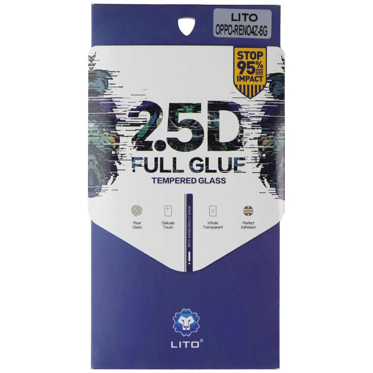 LITO 2.5D Full Glue Tempered Glass Screen Protector for Oppo Reno4 Z 5G - 10 Pk Cell Phone - Screen Protectors LITO - Simple Cell Bulk Wholesale Pricing - USA Seller