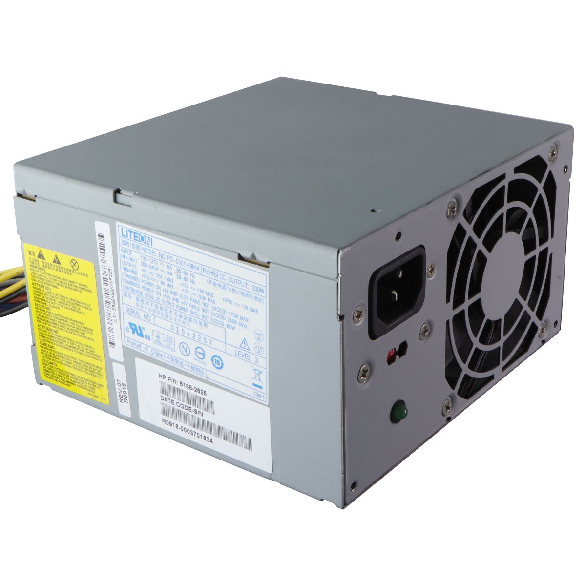Lite-On (300W) ATX Power Supply Unit PSU for HP Computers (PS-5301-08HA) Computer Parts - Power Supplies Lite-On - Simple Cell Bulk Wholesale Pricing - USA Seller