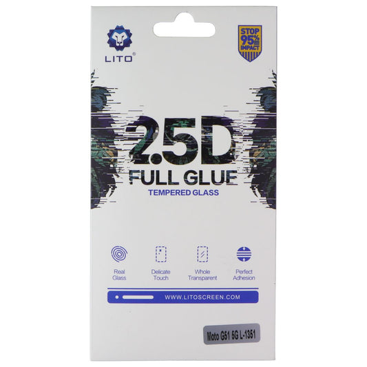 LITO 2.5D Full Glue Tempered Glass Screen Protector for Motorola Moto G51 5G