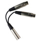 Livewire Essential Y Cable XLR Male to Dual XLR Female - 6 inch