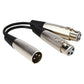 Livewire Essential Y Cable XLR Male to Dual XLR Female - 6 inch