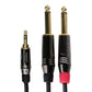 Livewire Elite Interconnect Y-Cable 3.5mm TRS Male to 1/4-in TS Male - Black 3FT