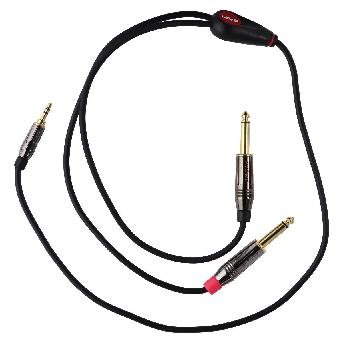 Livewire Elite Interconnect Y-Cable 3.5mm TRS Male to 1/4-in TS Male - Black 3FT