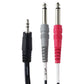 Livewire Interconnect Y-Cable 3.5mm TRS Male to 1/4-in TS Male - 15ft/Black Computer/Network - Audio Cables & Adapters Livewire - Simple Cell Bulk Wholesale Pricing - USA Seller