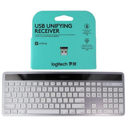Logitech K750 Wireless Solar-Powered Keyboard - Silver Keyboards/Mice - Keyboards & Keypads Logitech    - Simple Cell Bulk Wholesale Pricing - USA Seller