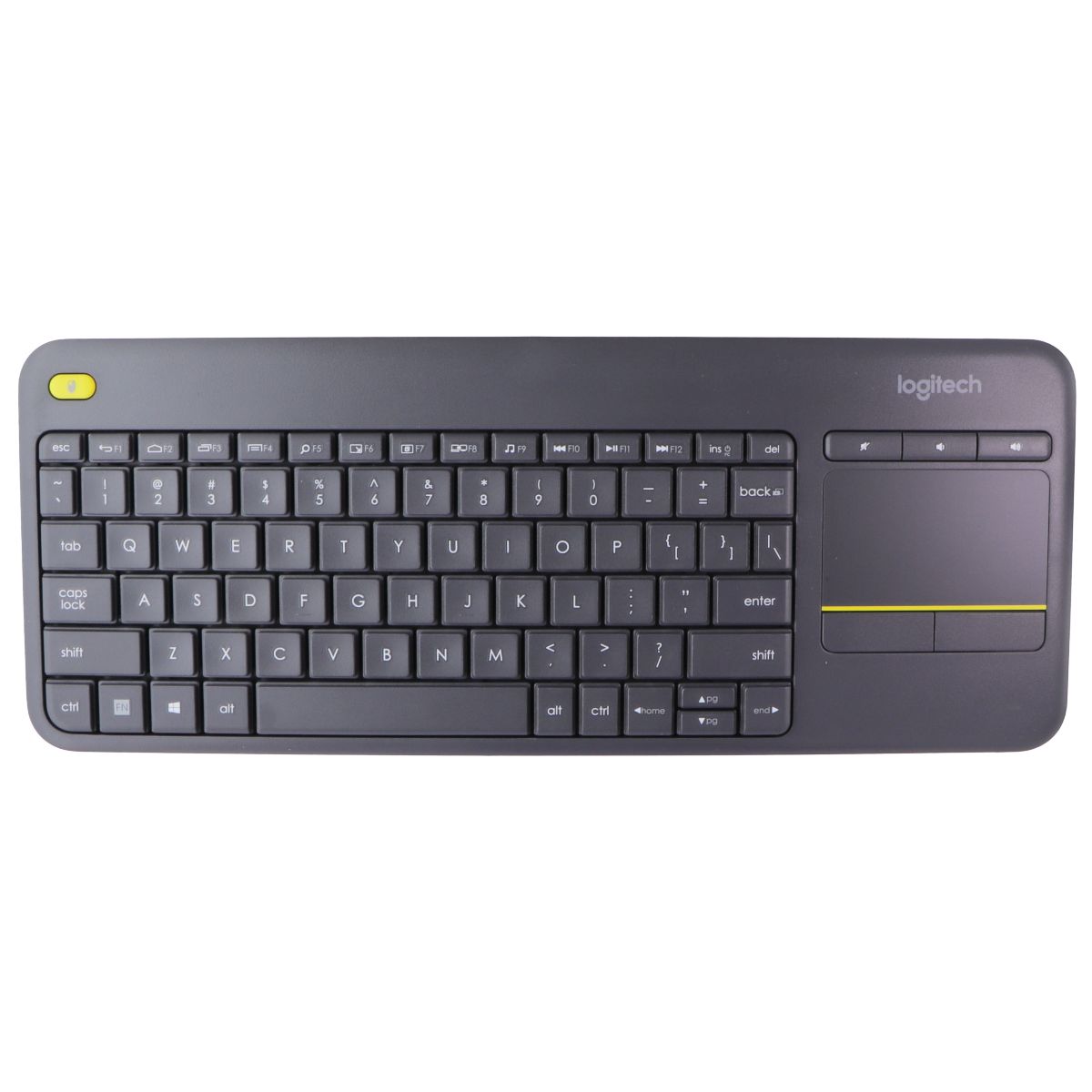 Logitech (K400+) TKL Wireless Touchpad Keyboard for PC/TV/Laptop/Tablet - Gray