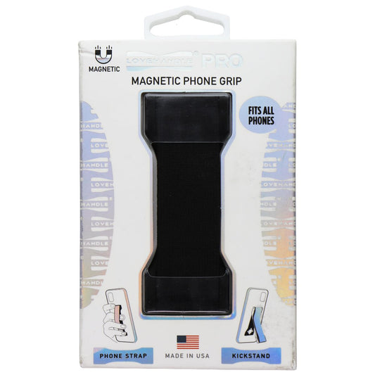 LoveHandle PRO Magnetic Phone Grip (Fits All Phones) - Black Cell Phone - Mounts & Holders LoveHandle - Simple Cell Bulk Wholesale Pricing - USA Seller
