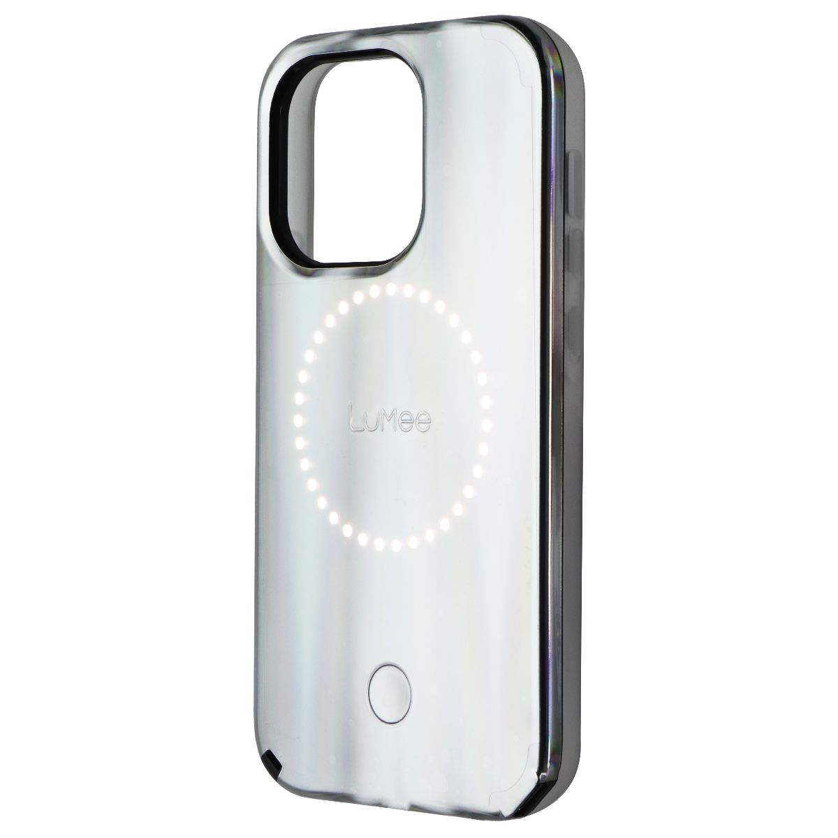 LuMee Halo Lighted Case for Apple iPhone 13 Pro/13/12 Pro/12 - Silver
