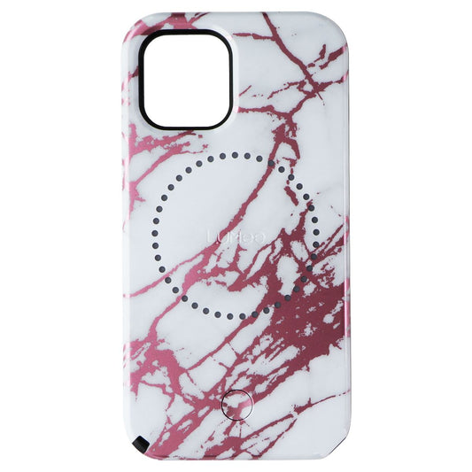 LuMee Halo Lighted Case for Apple iPhone 12 Pro Max - Rose Gold White Marble Cell Phone - Cases, Covers & Skins LuMee - Simple Cell Bulk Wholesale Pricing - USA Seller