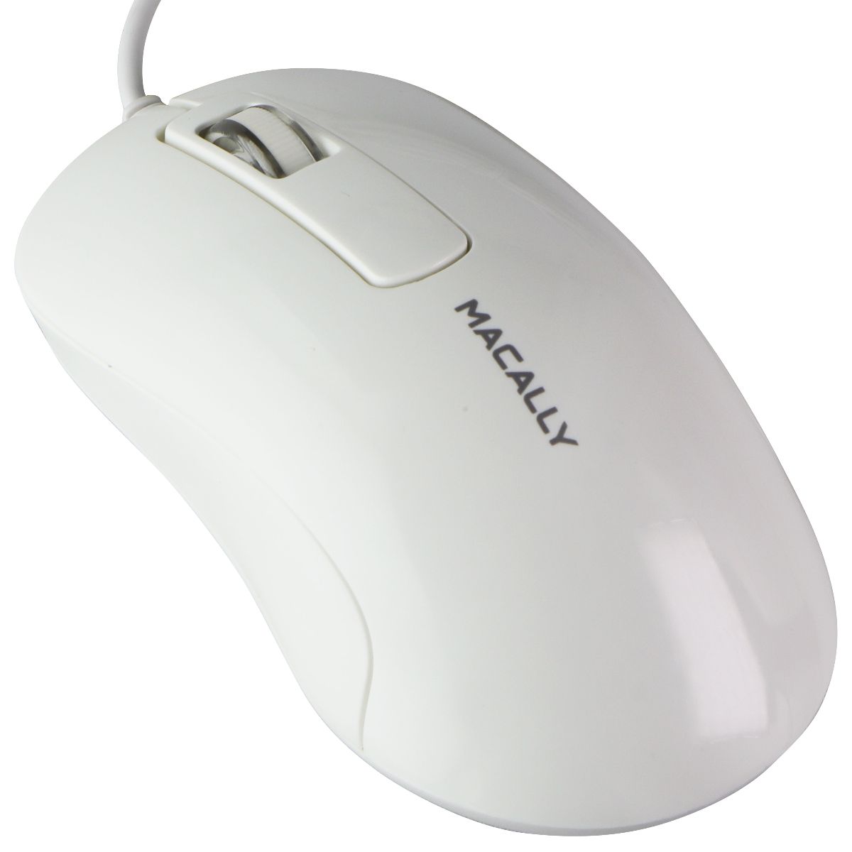 Macally (5-ft) USB Wired 3-Button Computer Mouse for Mac/PC - (ICEFROST3) White Keyboards/Mice - Mice, Trackballs & Touchpads Macally    - Simple Cell Bulk Wholesale Pricing - USA Seller