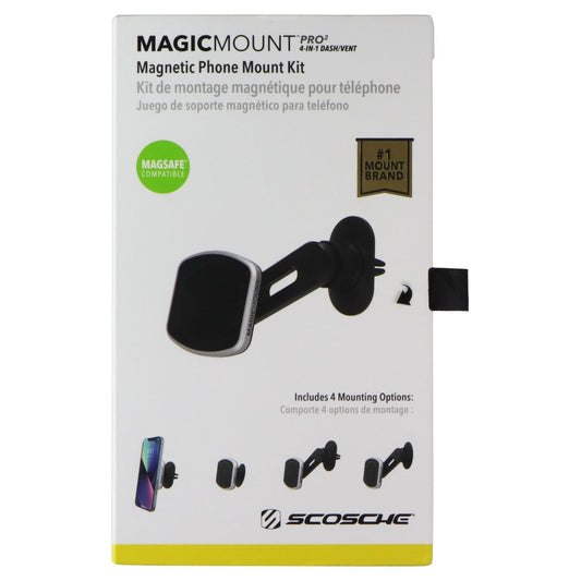 Scosche MagicMount Pro 2 Magnetic Phone Mount Kit - (MP20DVM-XTSP) - Black Cell Phone - Mounts & Holders MagicMount - Simple Cell Bulk Wholesale Pricing - USA Seller