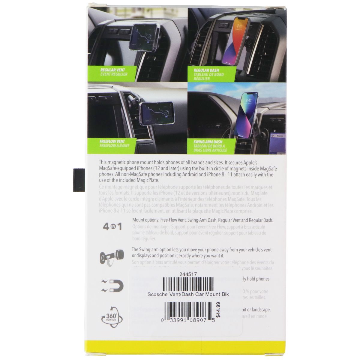 Scosche MagicMount Pro 2 Magnetic Phone Mount Kit - (MP20DVM-XTSP) - Black Cell Phone - Mounts & Holders MagicMount - Simple Cell Bulk Wholesale Pricing - USA Seller