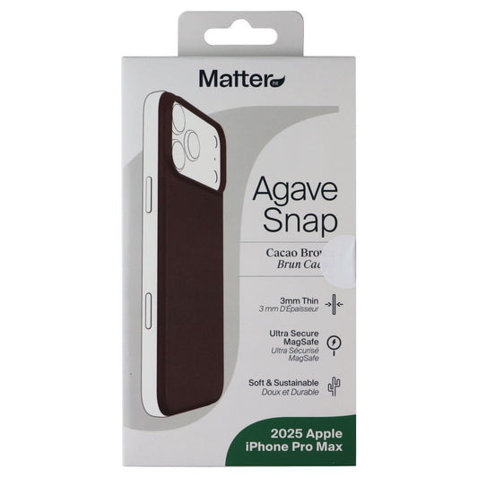 Matter Agave Snap Case for MagSafe for Apple iPhone 17 Pro Max - Cacao Brown Cell Phone - Cases, Covers & Skins Matter - Simple Cell Bulk Wholesale Pricing - USA Seller