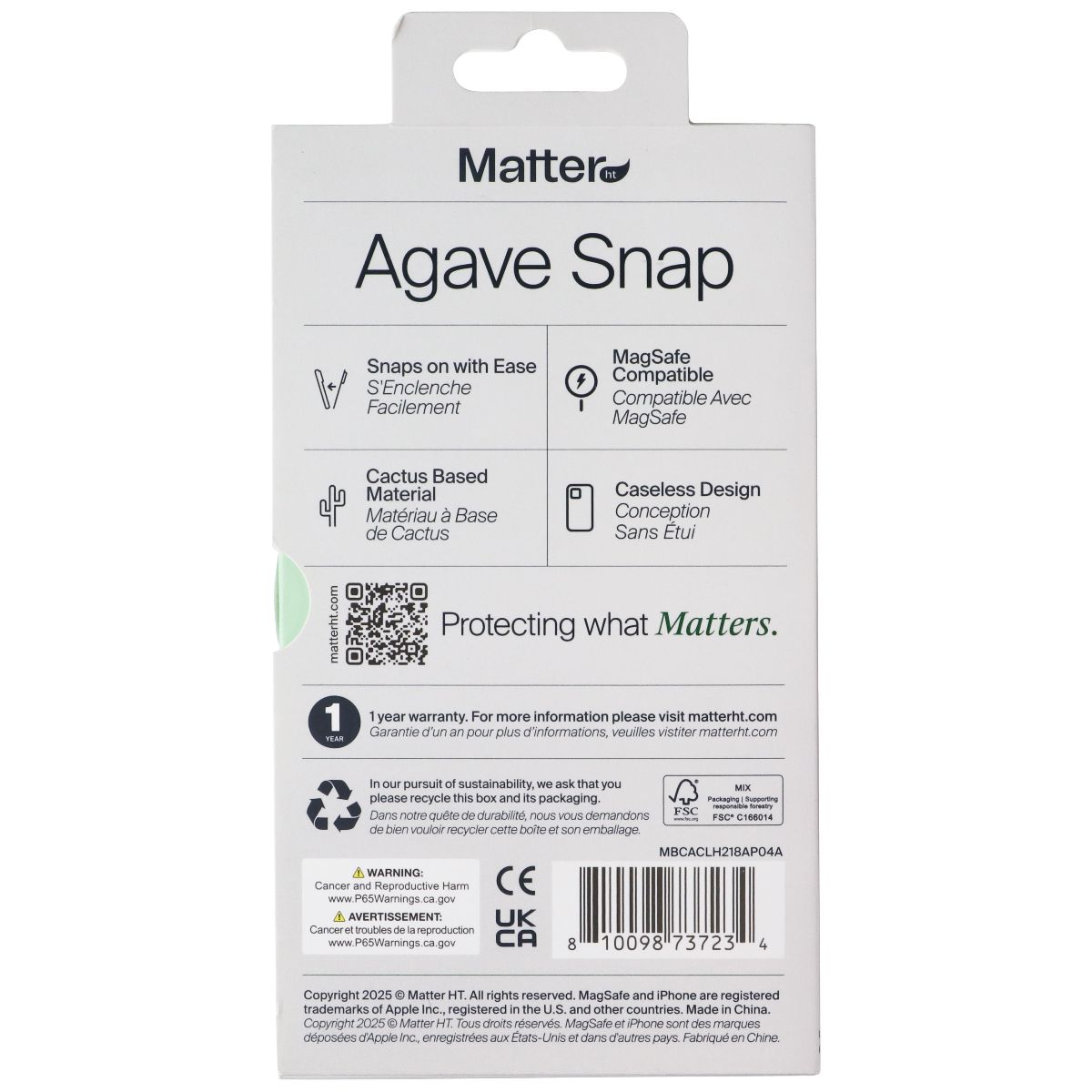 Matter Agave Snap Case for MagSafe for Apple iPhone 17 Pro Max - Cacao Brown Cell Phone - Cases, Covers & Skins Matter - Simple Cell Bulk Wholesale Pricing - USA Seller