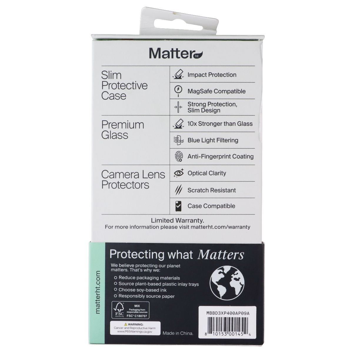 Matter HT 3-in-1 Protection Bundle for Apple iPhone 17 Air - Black