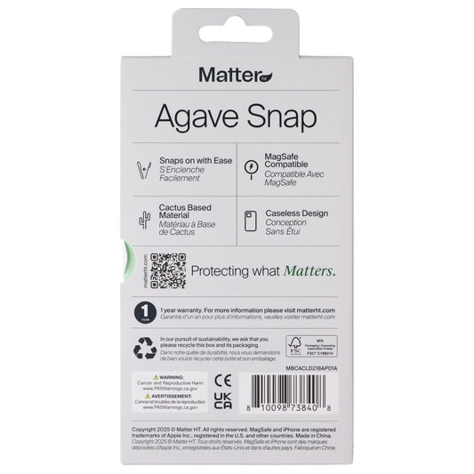 Matter Agave Snap Case for MagSafe for Apple iPhone 17  - Carbon Black