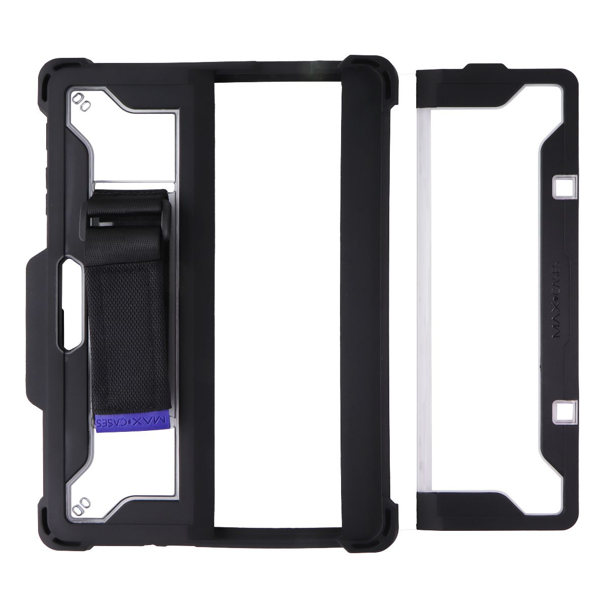 MAXCases Extreme Shell for Microsoft Surface Go 4/3/2/1 (10-inch) - Black/Clear